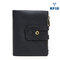 Genuine Leather Vintage Multi-slots Card Holder Small Short Wallet Purse - Black