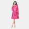Polka Dot Pattern Fashion Windbreaker Raincoat Outdoor Dustproof Clothing - Rose