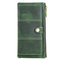 Genuine Leather Bifold Wallet Casual Vintage 10 Card Slots Card Pack Purse For Men - Green