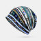 Wave Cap Geometric Patrón Algodón Personalizado Sombreros Arnés Babero Sombreros de doble uso - Azul - figura geométrica