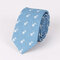 Cotton Denim Neckties For Men Groom Skull Fish Bone Pattern Narrow Neck Ties Party Necktie - #03