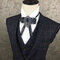 Vintage Bow Tie Black Leather Luxury Crystal Multiple Styles Bow Bolo Tie Formal Jewelry for Men - 01