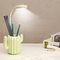 USB Charging Cactus Desk Table Lamp Touch LED Eye Protection Night Light Pen Holder Light - Green