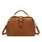 Women Vintage PU Leather Brown Phone Bag Crossbody Bag Handbag Satchel Bag - Brown