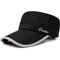 Men's Mesh Flat Cap Spring Fast Drying Breathable Sun Visor Long Brim Flat Top Hat - Black