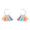 Women's Cute Earrings Colorful Tassel Big Circle Gold Coin Earrings - #6