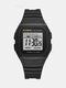 3 Colors Plastic Men Multifunctional Sport Watch Luminous Waterproof Digital Watch - Black