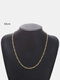 Trendy Simple Geometric-shaped Chain All-match Alloy Necklace - Gold 65 cm