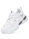 Men Casual Lace Up Running Walking Sneakers Sport  Shoes - White