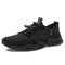 Men Breathable Mesh Stitching Soft Non Slip Outdoor Hiking Shoes - Black