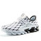 Men Fabric Breathable Light Weight Stylish Sport Casual Sneakers - White