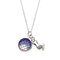 Trendy Time Gemstone Colorful Mermaid Scale Resin Pendant Delicate Silver Necklaces for Girl Women - #02