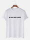 Mens Funny Casual Slogan Little Tag T-shirts - White