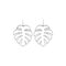 Trend Ear Drop Earrings Trendy Hollow Leaf Earrings Ethnic Jewelry Long Dangle for Women - Silver
