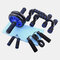Gym Fitness Equipment Muscle Trainer Wheel Roller Kit Abdominal Roller Push Up Bar Jump Rope - Blue