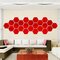 DIY 3D Home Mirror Hexagon Vinyl Removable Wall Sticker Decal Art Bedroom Living Room Home Decor - Red