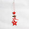 Pendentif en bois de Noël créatif suspendu ornement de Noël étoiles forme d'angle d'arbre de Noël de neige  - #3