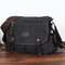Men Vintage Large Capacity Wear-Resistant Canvas Crossbody Bag Casual Shoulder Bag - Black