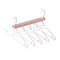 Household Folding Multi-Layer Magic Hanger Multi-Function Retractable Clothes Rack Hanging Clothes Artifact - Pink