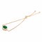 Sweet Bracelet Copper Oval Crystal Glass Bracelet - Green