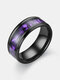 1 Pcs 8mm Fashion Acier Inoxydable Colorful Gradient Shell Ring - #01