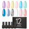 12PCS Gel Polish Set For Manicure UV Colors Gel Nail Polish Semi Permanent Nail Art Gel Varnish Set - 03