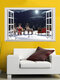 1 Pc Santa Claus Deer Pattern Christmas Series PVC Printing Self-adhesive Home Decor For Bedroom Livingroom Wall Stickers - #01