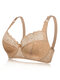 Sexy Lace Push Up Full Coverage Lightly Lined Bras - Nude