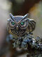 Alloy Punk Hip Hop 3D Animal Owl Unisex Engraving Animal-shape Ring - Gray