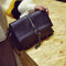 Women Tassel Little Square Clutches Bag PU Leather Crossbody Bag - Black