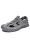 Men Mesh Breathable Outdoor Slip Resistant Hiking Sandals - Gray