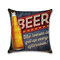1 PC British Wind Retro Linen Beer Bottle Hug Pillowcase Car Cushion Cover Throw Pillow Cover - #12