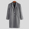 Men's Solid Color Long Versatile Coat - Grey