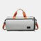 Separate Dry And Wet Gym Bag Woman Man Luggage Bag Travel Bag Portable Leisure Yoga Bag cylinder Bag - Grey2