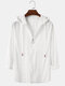 Mens Solid Color Checkered Textured Light Casual Long Sleeve Zipper Hoodies - White
