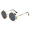 Mens Womens HD Polarized UV Protection Punk Sunglasses Fashion Outdoor Travel Round Sunglasses - #1