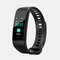 Smart Bande moniteur de pression artérielle de fréquence cardiaque écran couleur Bluetooth Smartband moniteur d'activité Fitness Tracker - Noir
