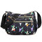 Women Nylon Lightweight Multi-color Print Crossbody Bag Large Capacity Messenger Bag - #06