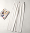 Casual Loose Solid color  Elastic Waist Women Pants With Pockets - White