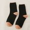 New Tube Socks Ladies Solid Color Tube Socks Creative Models Cotton Color Matching Women Socks - Black