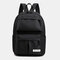 Women Nylon Waterproof Large Capacity Handbag Backpack - Black
