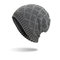 Women Men Double Color Warm Caps Knitted Beanie Hats - Gray (hat)