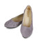Big Size Suede Candy Color Pure Color Pointed Toe Light Ballet Flat Shoes - Gray