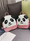 Women Faux Leather Casual Panda Winter Olympics Beijing 2022 Backpack - Pink