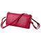Women Three-layers Leather Phone Bag Shoulder Bags Crossbody Bags - Red
