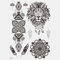 Black Feather Mandala Flower Temporary Tattoo Sticker Waterproof Body Art Arm Tattoo Transfer Paper - 05