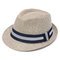 Men Women Straw Knited Sunscreen Jazz Top Cap Outdoor Casual Travel Visor Hat - Khaki