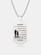 Thanksgiving Trendige Edelstahl-Halskette mit geometrischem Schriftzug - #06