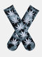 Unisex Cotton Tie-dye Maple Leaf Pattern Non-slip Breathable Socks - #09