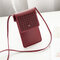 Women Casual Solid Hollow Out Touch Screen 6.3 inch Phone Shoulder Bag - Red
